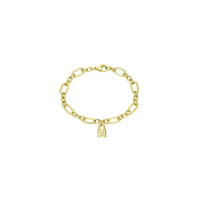 Produktbild von s.Oliver 2032522 Damen Armband Schloss Edelstahl Gold 20 cm