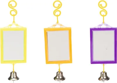 Produktbild von Beeztees Sittich Spiegel - Vogelspielzeug - Glocke - 12x6 cm