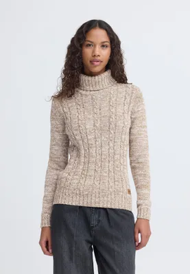 Produktbild von OXMO OXPhilipa Damen Rollkragenpullover Pullover mit Rollkragen 100% Baumwolle Regular fit