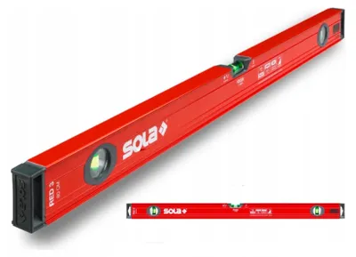 SOLA Wasserwaage RED 3 80 cm Aluminiumprofil, Genauigkeit 0,3 mm/m
