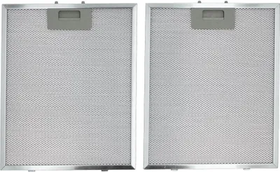 Produktbild von Metallgitterfilter Fettfilter 2 Stück rechteckig Metall 320x260mm Dunstabzugshaube Respekta MIZ 2009 mit einseitiger Entriegelung für Hauben CH3300 Ch22099 CH0190 CH22077