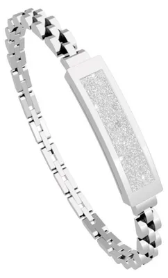 Produktbild von INF Intelligentes Armband Schrittzähler Bluetooth Edelstahl Schmuckkette Silber