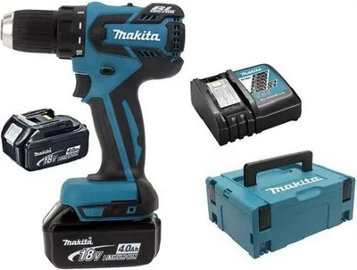 Image de Makita DDF 459 RMJ Perceuse-visseuse sans fil 18V 45Nm + Makpac + 2x Batteries 4,0 Ah + Chargeur