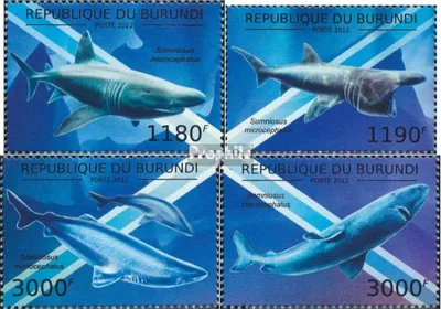 Produktbild von Briefmarken Burundi 2012 Mi 2635-2638 (kompl.Ausg.) postfrisch Grönlandhai