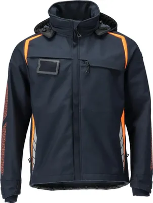 Produktbild von Mascot Softshelljacke with hood ACCELERATE SAFE 23002-246 Gr. L dark navy/hi-vis orange