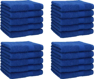 Produktbild von Betz 20 Stück Seiftücher 30x30 cm PREMIUM 100% Baumwolle Set  Farbe: royalblau