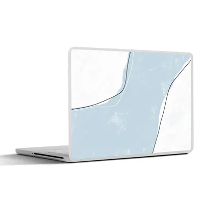 Produktbild von MuchoWow® Laptop Aufkleber Sticker Cover Blau - Minimalismus - Abstrakt 31x22.5 cm - Laptop-Deko