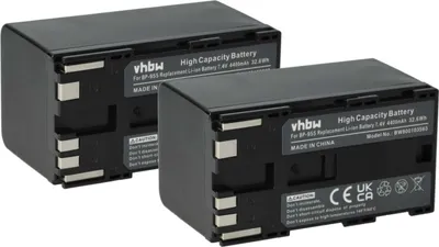 Produktbild von vhbw 2x Akku Ersatz für Canon BP-955 für Videokamera Camcorder (4400 mAh, 7,4 V, Li-Ion)