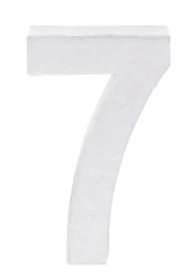 Produktbild von Papp Zahl 7 weiss 10 x 3,5cm