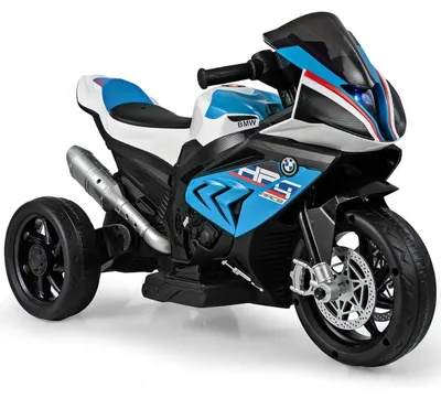 Zdjęcie produktu dla Elektryczny motocykl 6 V – trójkołowy – z muzyką i reflektorem – prędkość do 3 km/h – z tworzywa sztucznego – od 14 lat – niebieski