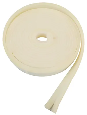 Image de Bande anti-courants d'air Amig en mousse pour portes d'entrée et de passage, fenêtres et portes coulissantes – 2 bandes de 5 m chacune · 15 x 6 mm · Blanc, bande isolante pour