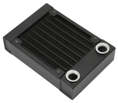 Zdjęcie produktu dla Aluminiowy wymiennik ciepła z 8 rurkami, gwint G1/4, średnica 80 mm, system chłodzenia wodnego wraz ze śrubami do grawerki i drukarki