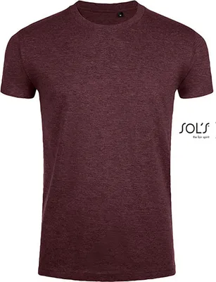 Produktbild von SOLs 00580 | Imperial Fit Herren T-Shirt - Farbe: Heather Oxblood - Größe: S