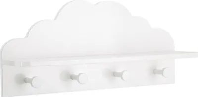Produktbild von Kleiderhaken für Kinder "Wolke" - weiß 22 * 48 cm - Atmosphera créateur d'intérieur
