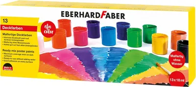 Immagine prodotto di EBERHARD FABER 575613 Malfertige Deckfarben 13er Set à 18ml