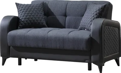 Produktbild von Schlafsofa Schlafcouch anthrazit 150 cm mit Bettkasten - RIZA - Die Möbelfundgrube