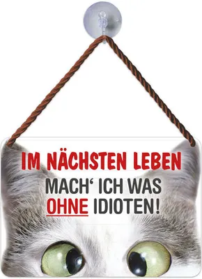 Produktbild von Kulthänger Blechschild Ohne Idioten KH 200
