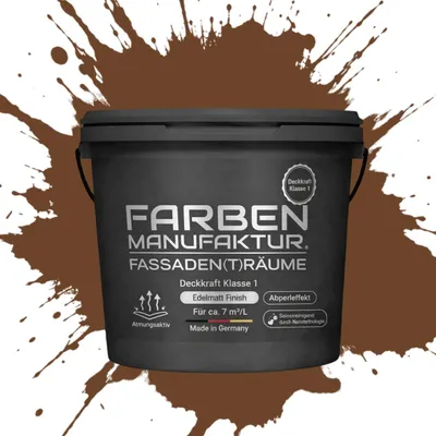 Produktbild von Farben Manufaktur Silikonharz-Fassadenfarbe – Rehbraun RAL 8007 – 10 L