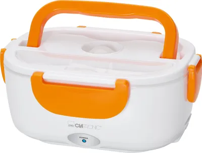 Produktbild von Clatronic elektrische Lunchbox | 1.7 Liter | inkl. Besteck | LB 3719 weiß/orange