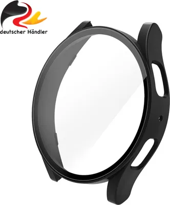 Produktbild von 2 in 1 Display Panzerglas & Schutzhülle Case Cover für Samsung Galaxy Watch 5, 40 mm - Schwarz
