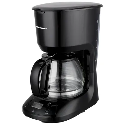 Produktbild von Heinner HCM-D750GCBK Compact Kaffeemaschine, 1,25L, 750W, Warmhalten, LCD, Schwarz