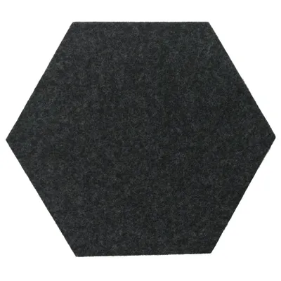 Obrázok produktu pre Filcovo-korkový hexagón 15 x 17 cm, dekoratívny panel, tmavosivý