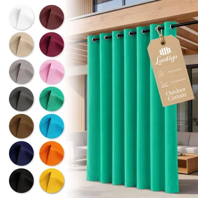 Produktbild von Lantigo Outdoor Vorhang Grün 155x200 cm Blickdicht Wasserdicht mit Ösen
