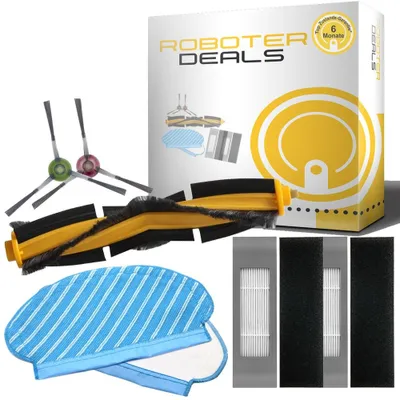 Obrázek produktu pro Sada příslušenství a náhradních dílů pro robotické vysavače Ecovacs Deebot N8, N8 Plus, N8 Pro, N8 Pro Plus (2x utěrky, 2x filtry, 2x boční kartáče, 1x hlavní kartáč)