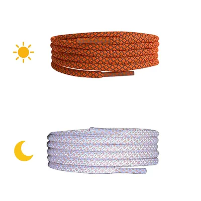 Runde reflektierende Schnürsenkel in Orange - Länge: 90cm