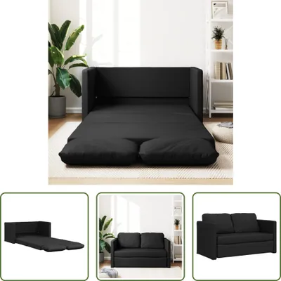 Immagine prodotto di The Living Store Divano a terra con funzione letto nero 112x174x55 cm in Pelle finta