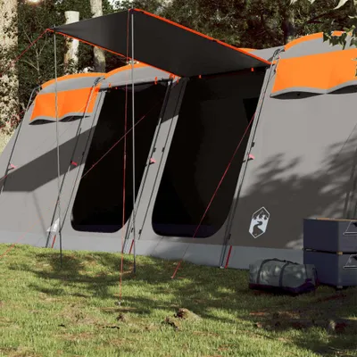 Produktbild von Möbel Tunnel-Familienzelt 8 Personen Grau und Orange Wasserdicht - Campingzelte 94618