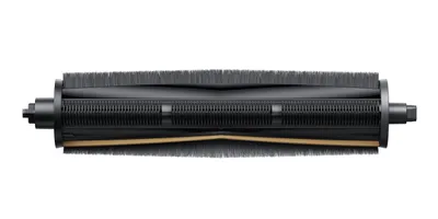 A close-up, studio shot of a vacuum cleaner brush roll against a white background.