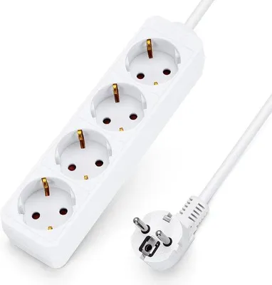 Produktbild von Kinderbeveiliging - 4-fach - 1,5 m Kabel - Weiß