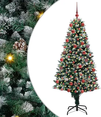 Image de vidaXL Arbre de Noël artificiel avec 300 LED avec support Vert 180 cm