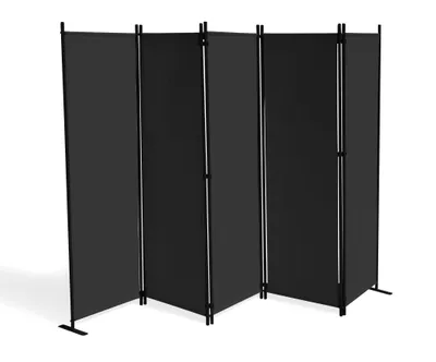 Produktbild von Grasekamp Paravent 5 teilig Schwarz 268 x 167 cm Raumteiler Trennwand Sichtschutz