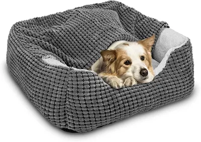 Productafbeelding van Hondenmand hondenkussen - Rechthoekig met capuchon - 76 x 61 x 23 cm - Wasbaar tot 60 lbs