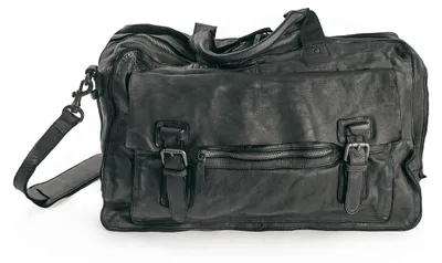 Obrázok produktu pre Cestovná taška Harold's Reisetasche, model Submarine, z prírodnej kože, čierna, 25 litrov, dámska - 020426