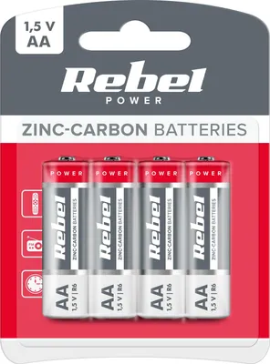 Image de Rebel Greencell Piles AA Lot de 4 Zinc-Carbone