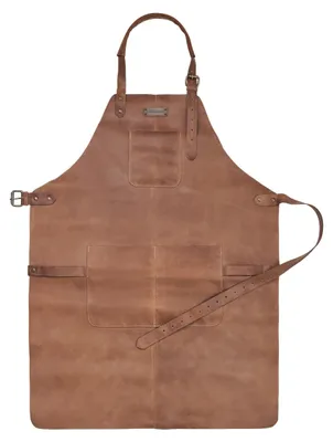 Obrázek produktu pro Kožená zástěra na grilování, profesionální a odolná, s vintage vzhledem