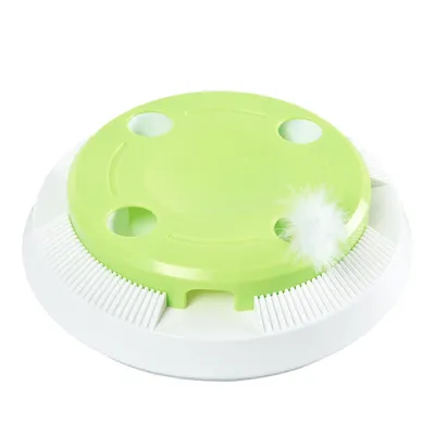 Produktbild von Automatisches Katzenspielzeug ,Intelligentes Feder-Spielzeug mit 8-Loch-Design, simuliert Beutebewegungen, ideal für faule Katzen