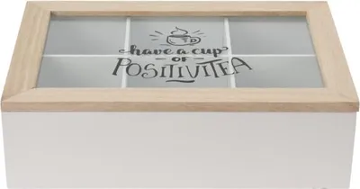 Produktbild von Dekorative Teedose aus Holz 17 x 24 cm