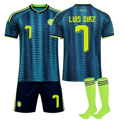 Produktbild von #7 LUIS DIAZ Colombia away game 2026 World Cup football jersey for Kids and Adults SIZE:24
