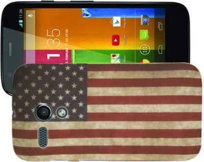 Produktbild von Schutzhülle Hard Case für Handy Motorola Moto G / X1032 Motiv USA