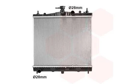 Produktbild von VAN WEZEL 13002210 Kühler Wasserkühler Motorkühler für NISSAN MICRA III (K12) Micra C+C III (K12)