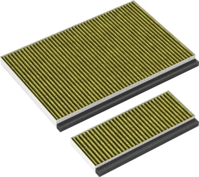 Two cabin air filters are shown against a white background.