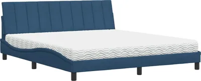 Immagine prodotto di Letto con Materasso Hanko Blu 180x200 cm in Tessuto