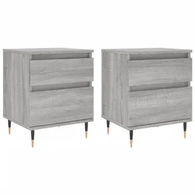 Obrázek produktu pro vidaXL Noční stolky 2 ks. Grey Sonoma 40x35x50 cm odvozený výrobek ze dřeva