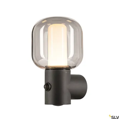 Produktbild von SLV 1004679 OVALISK WL Sensor, Outdoor LED Wandleuchte anthrazit CCT switch 3000/4000K IP65