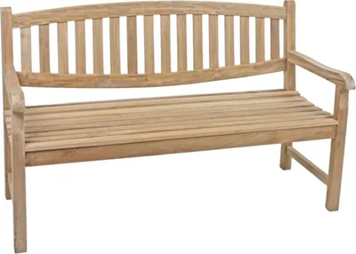 A wooden garden bench on a white background.