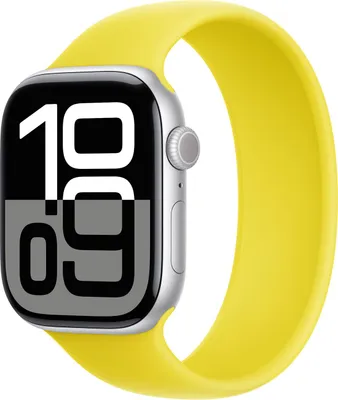 Immagine prodotto di Cinturino in silicone Solo Loop per Apple Watch Series 1 - 9 / SE (38/40/41 mm) | Series 10 / 11 (42 mm) - Taglia 6 - Star Fruit